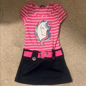 Lilt Pink and Navy Unicorn Dress